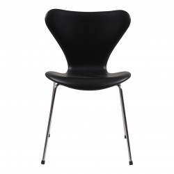Arne Jacobsen 3107, 7 chair in black leather - Cph-Classic